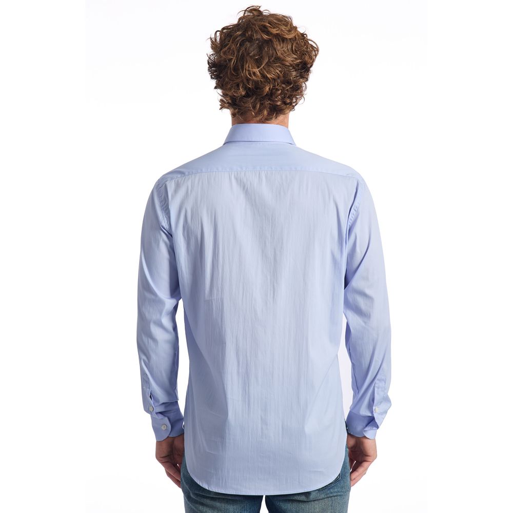 Light Blue Cotton Men Shirt