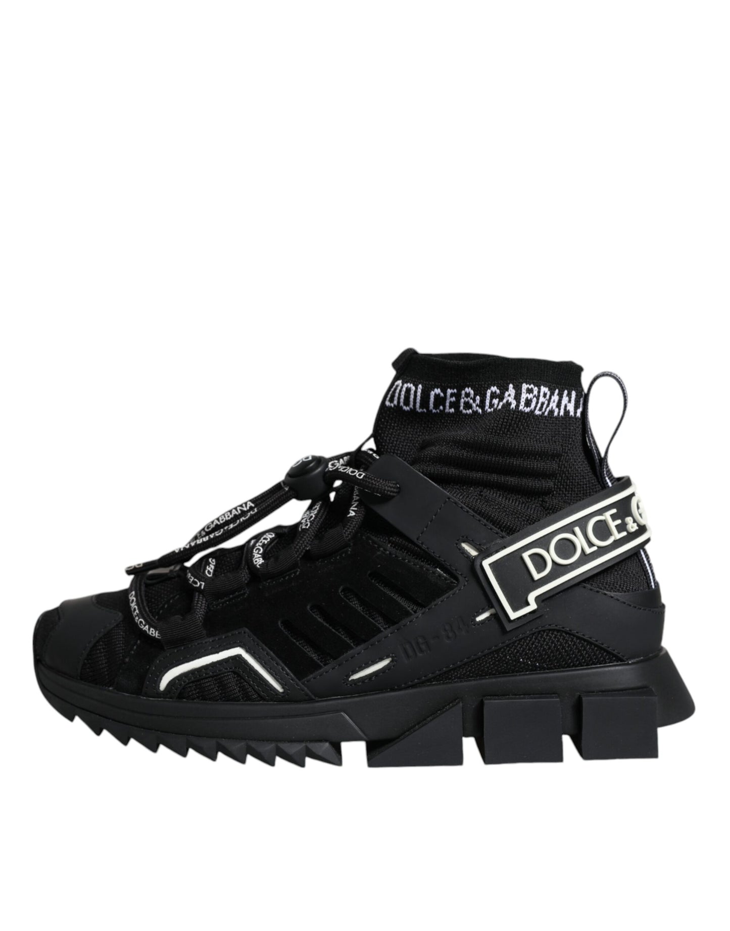 Black Sorrento Socks Logo Sneakers Shoes