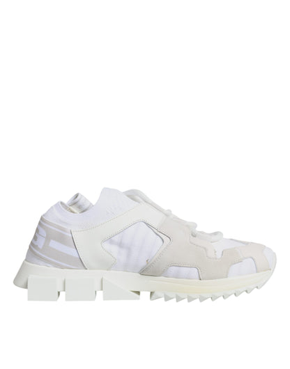 White Mesh Sorrento Trekking Sneakers Shoes