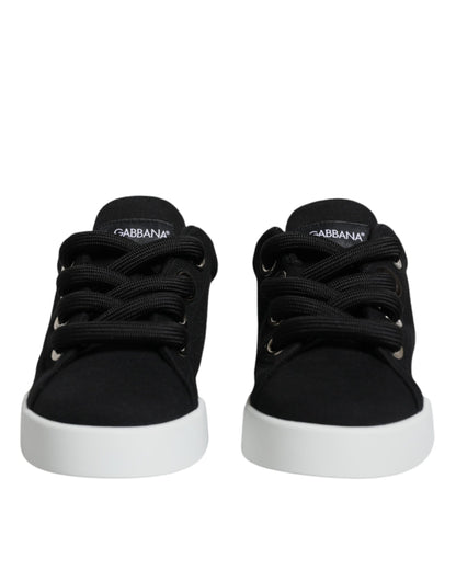 Black White Portofino Low Top Sneakers Shoes