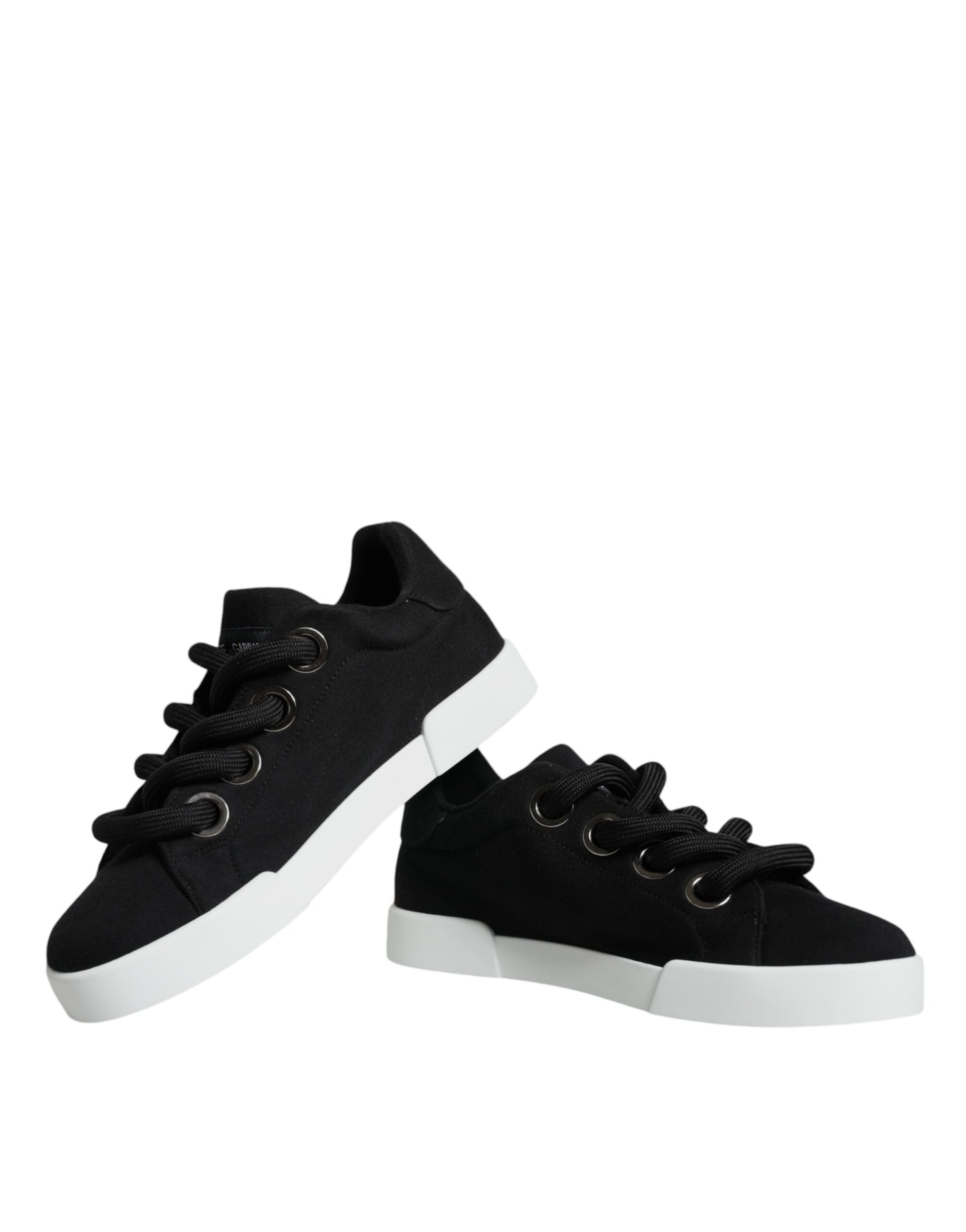 Black White Portofino Low Top Sneakers Shoes