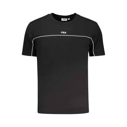 Black Cotton Men T-Shirt