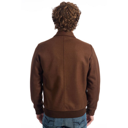 Brown Wool Men Jacket