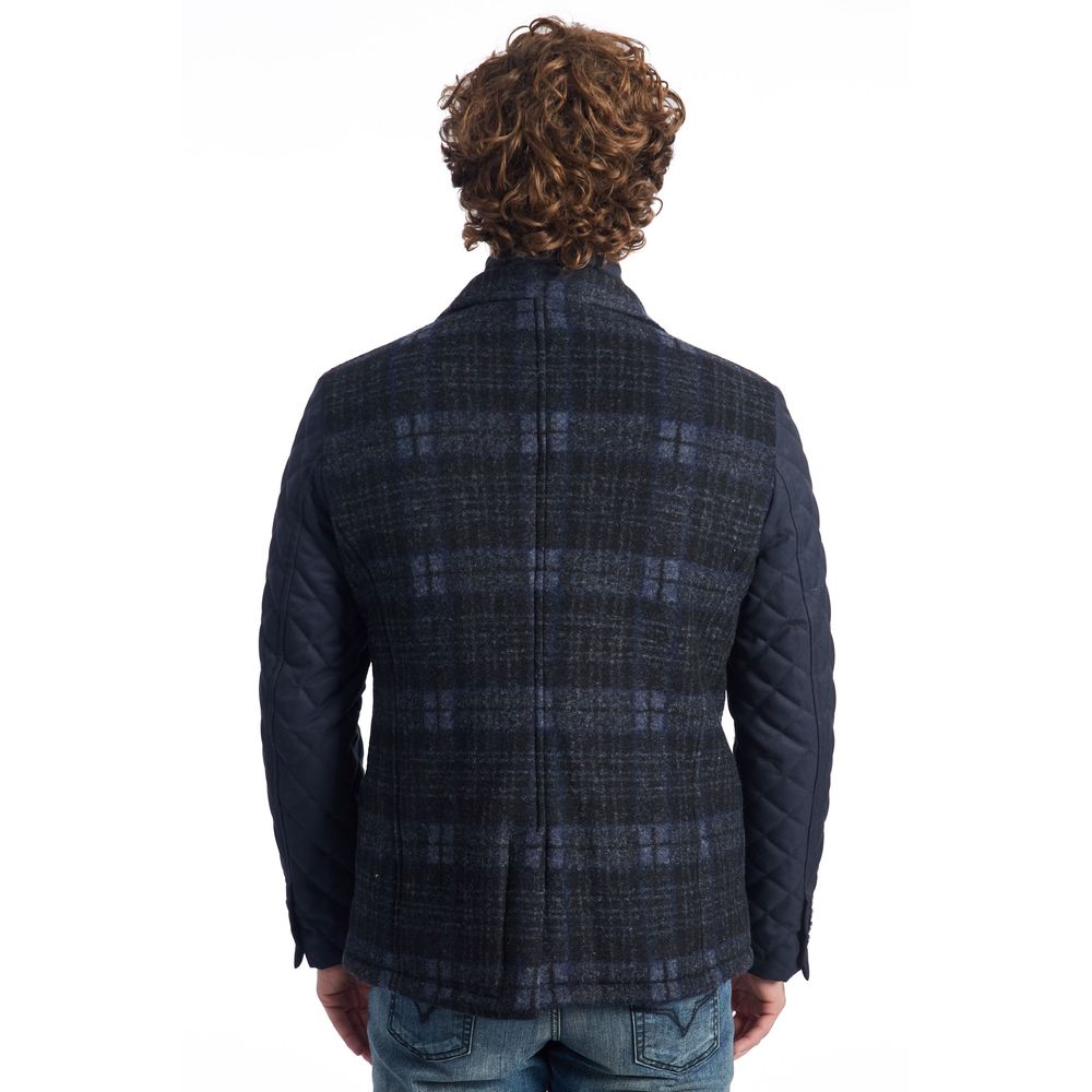 Blue Wool Men's Jacket