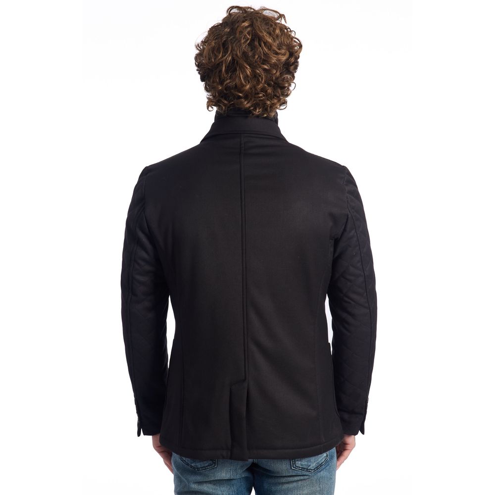 Black Wool Men Jacket