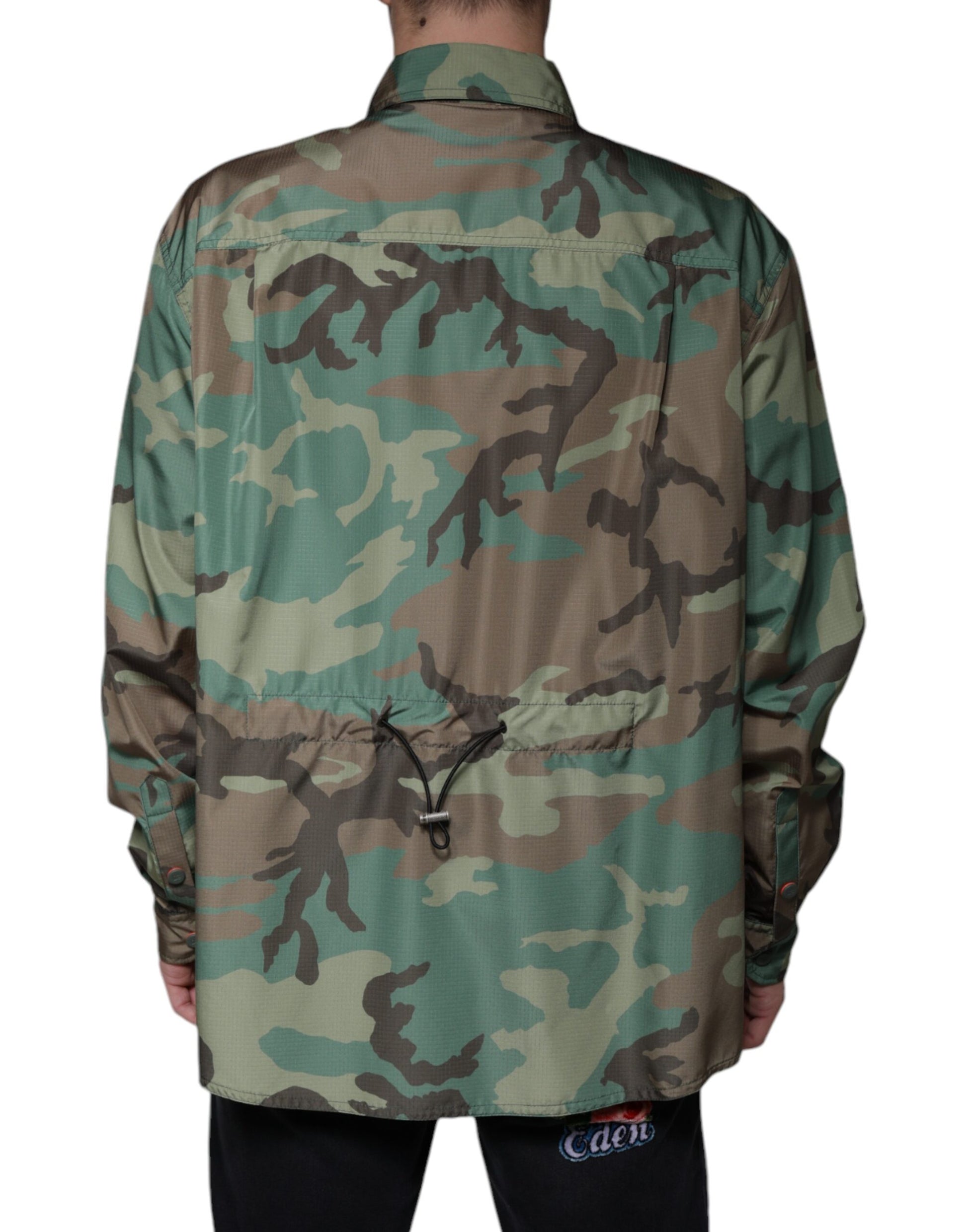 Multicolor Camouflage Button Down Shirt