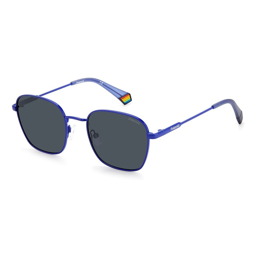 Blue Stainless Steel Sunglasses