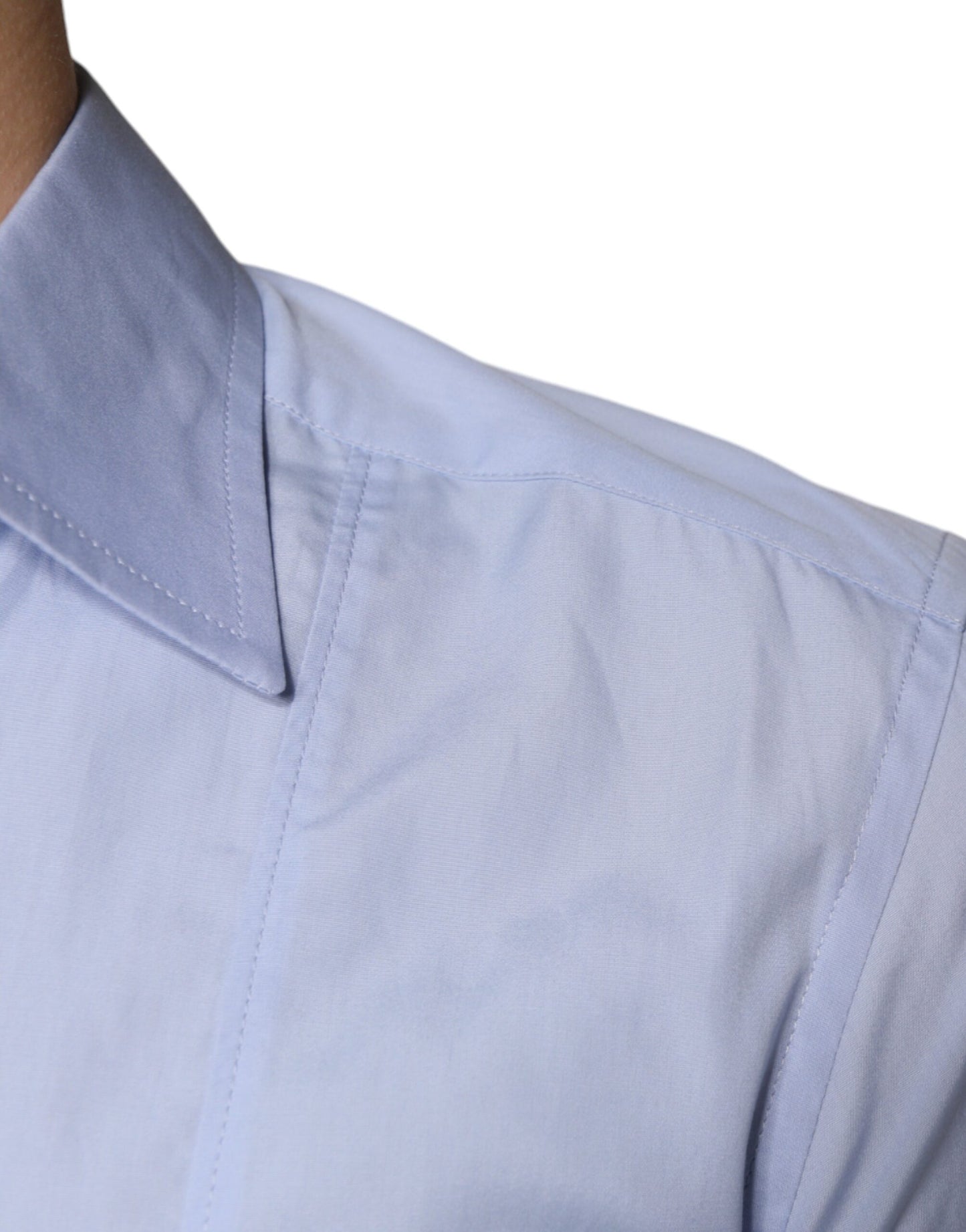 Light Blue Cotton Men Dress Formal Shirt