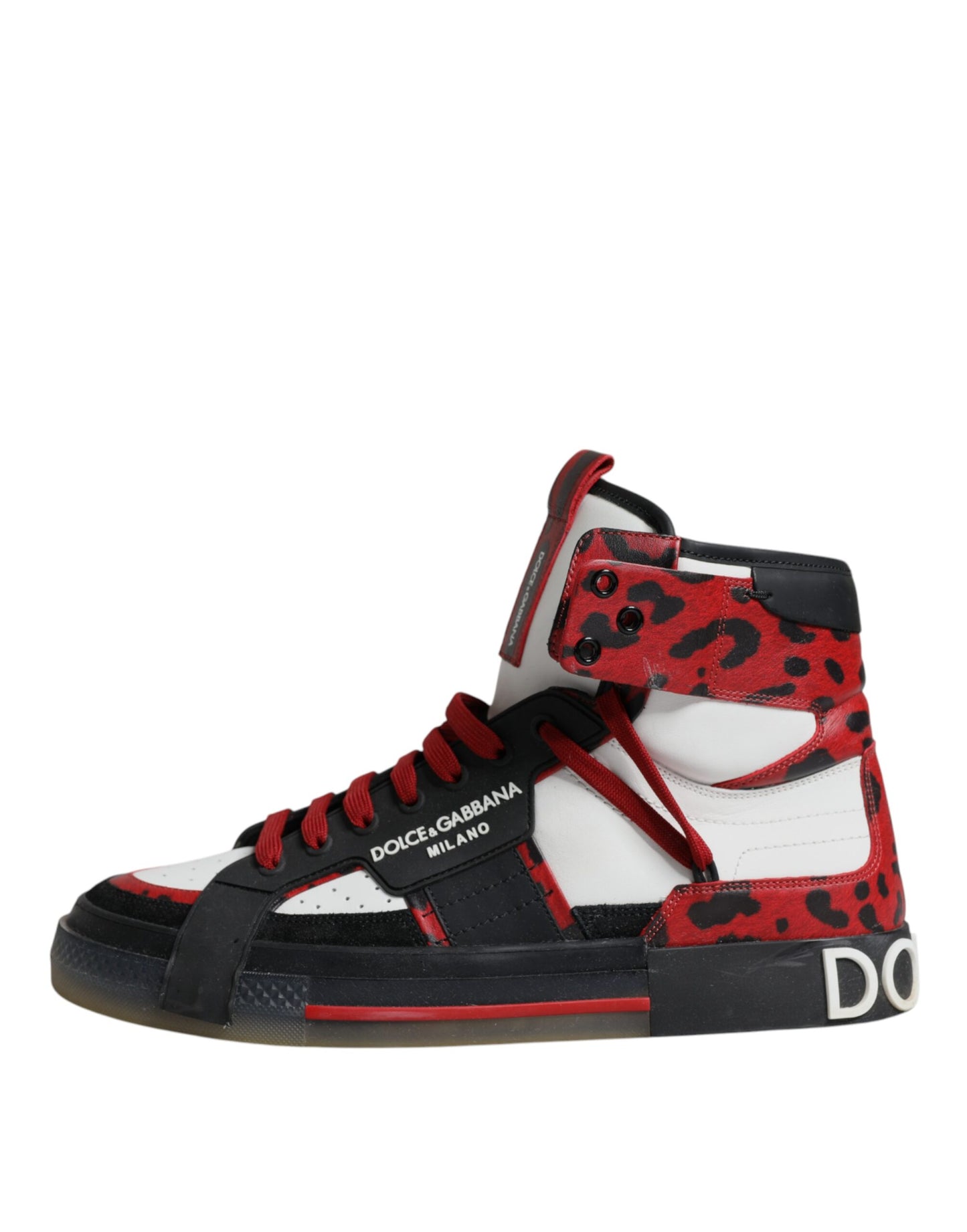 Multicolor Leather High Top Sneakers Shoes