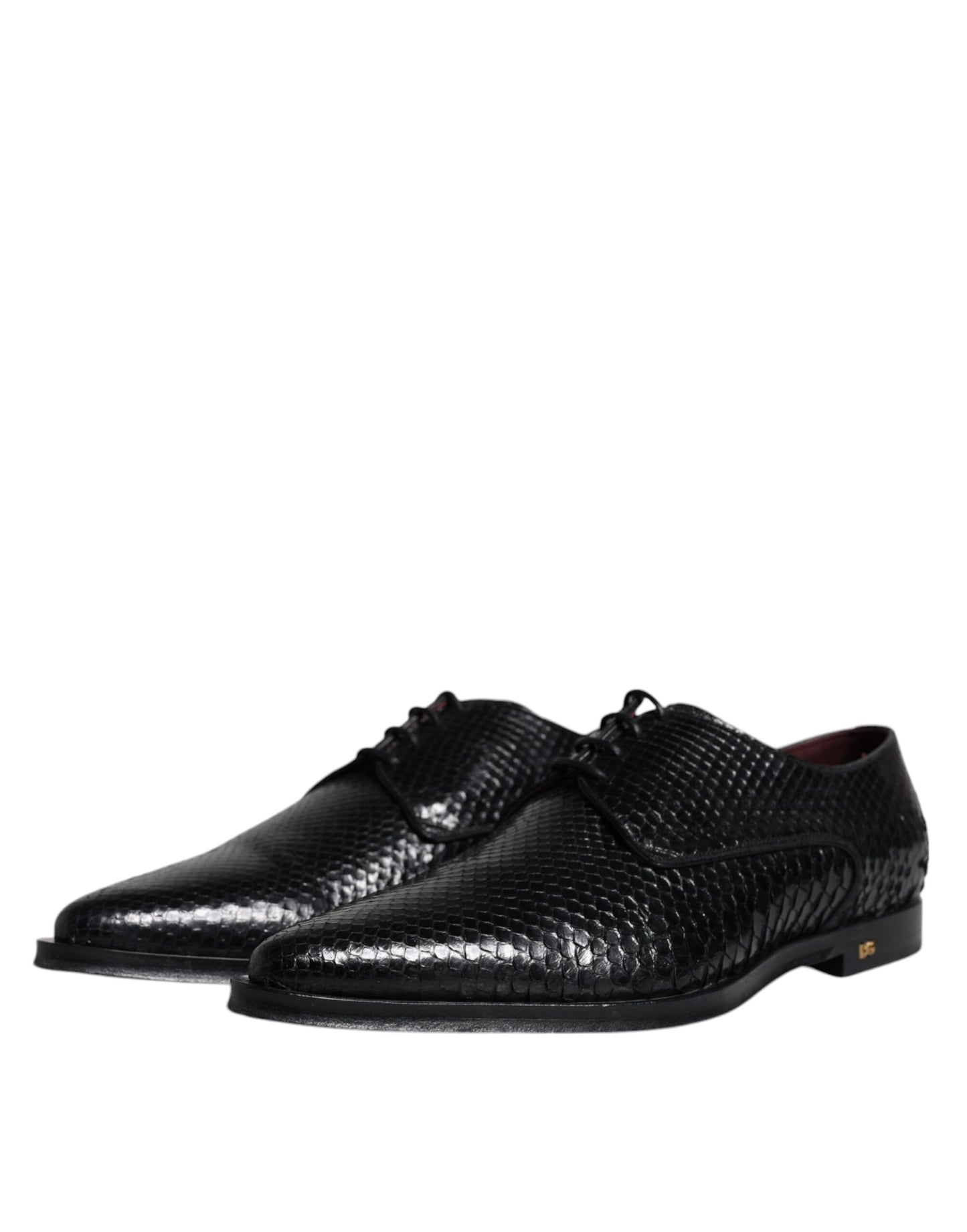 Black Leather Derby Formal Dress Shoes