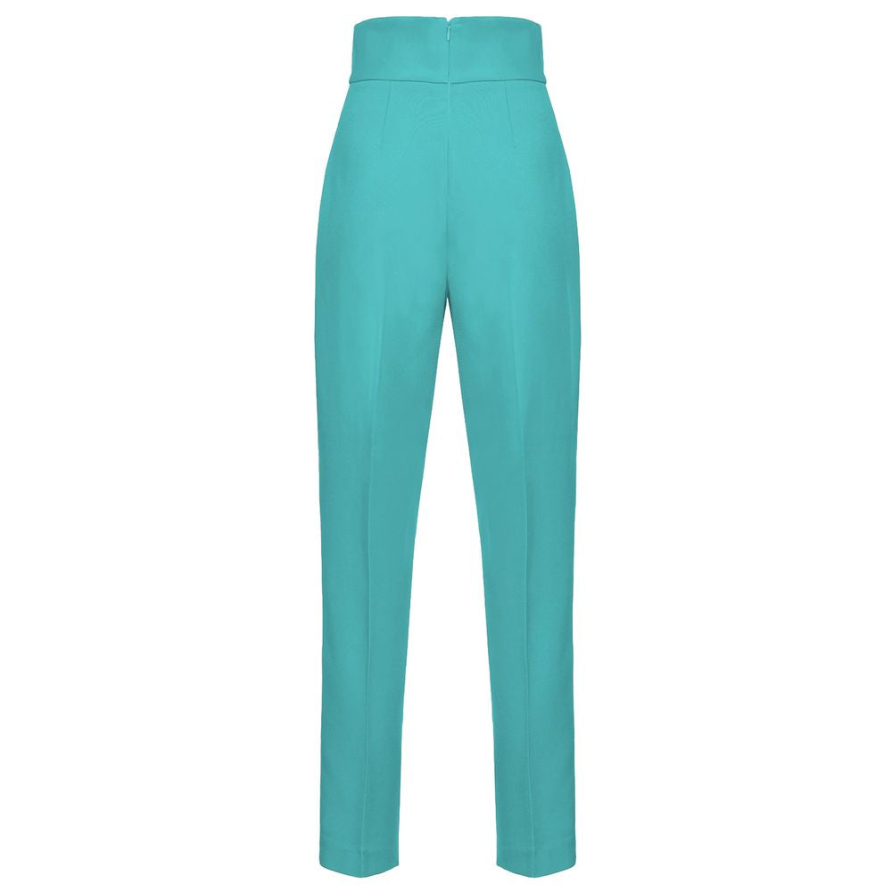 Green Polyester Jeans & Pant