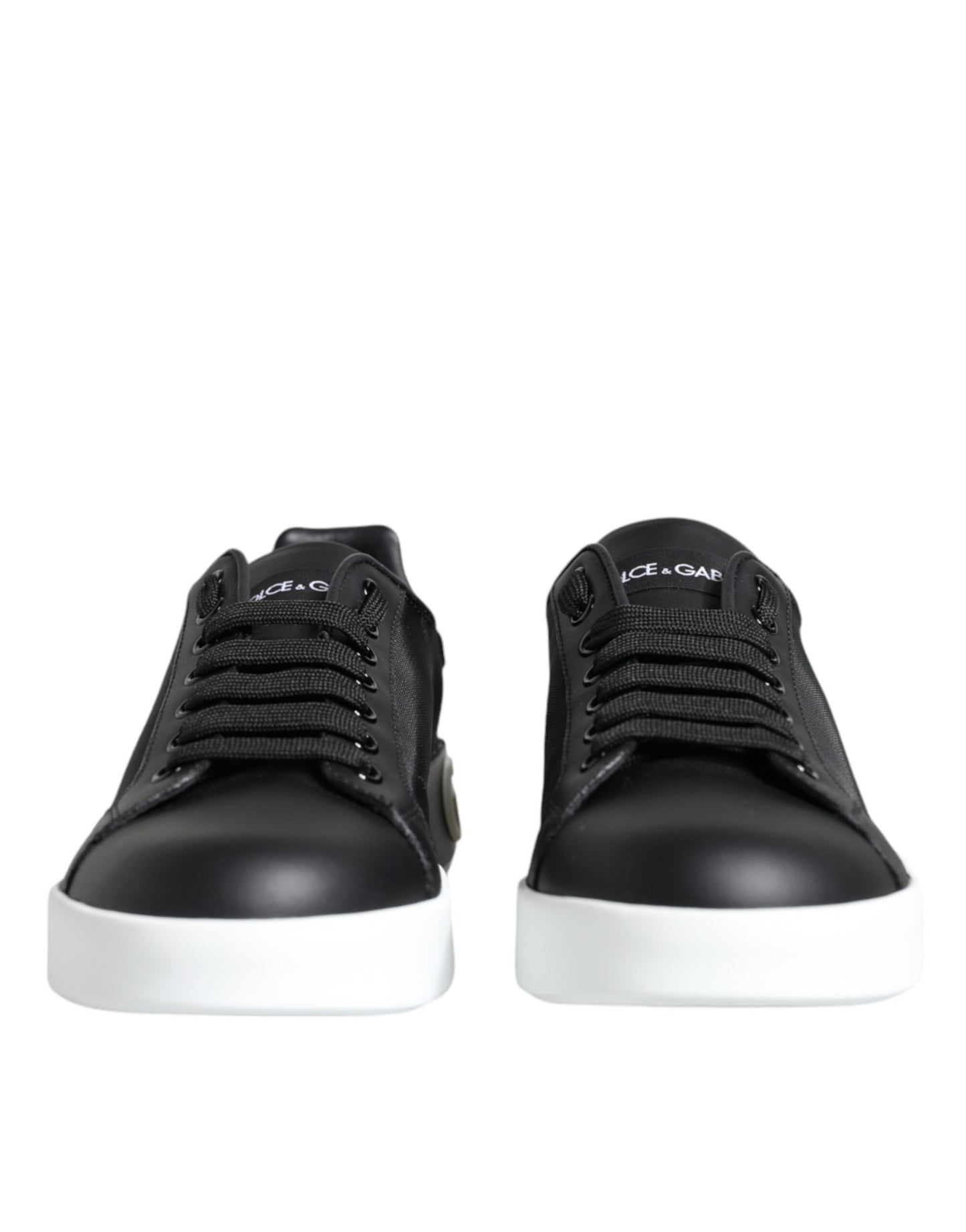 Black Calf Leather Portofino Sneakers Shoes