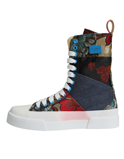 Multicolor Patchwork High Top Sneakers Shoes