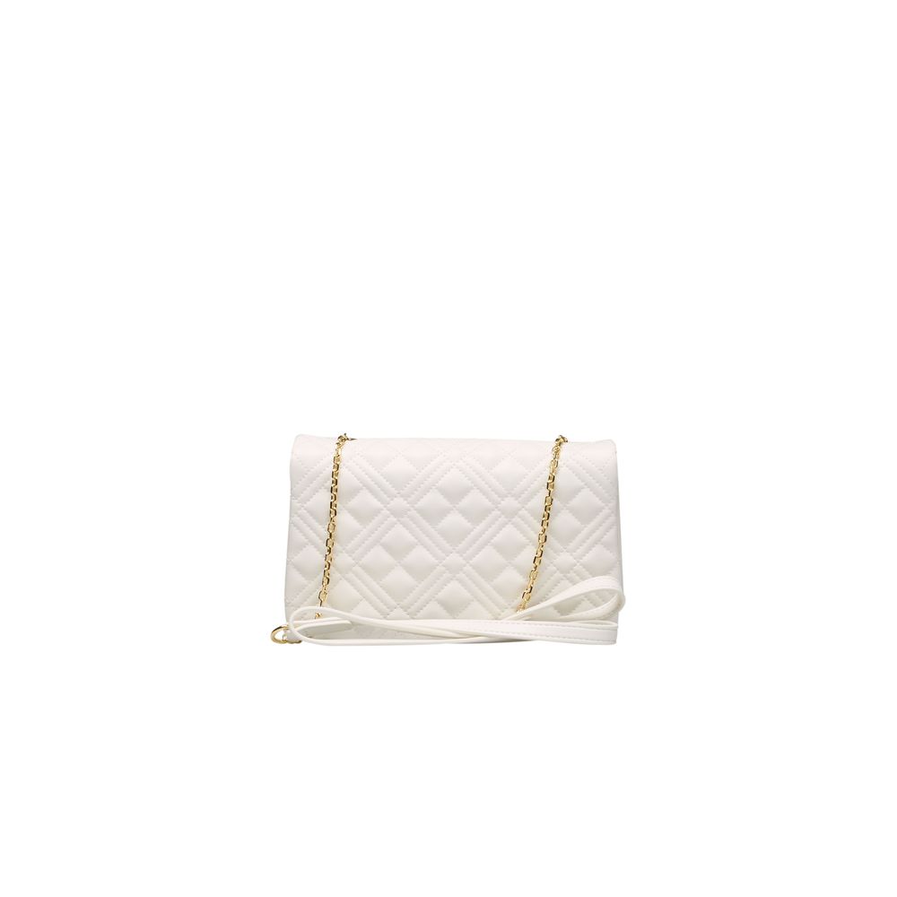 White Polyethylene Women Crossbody Bag