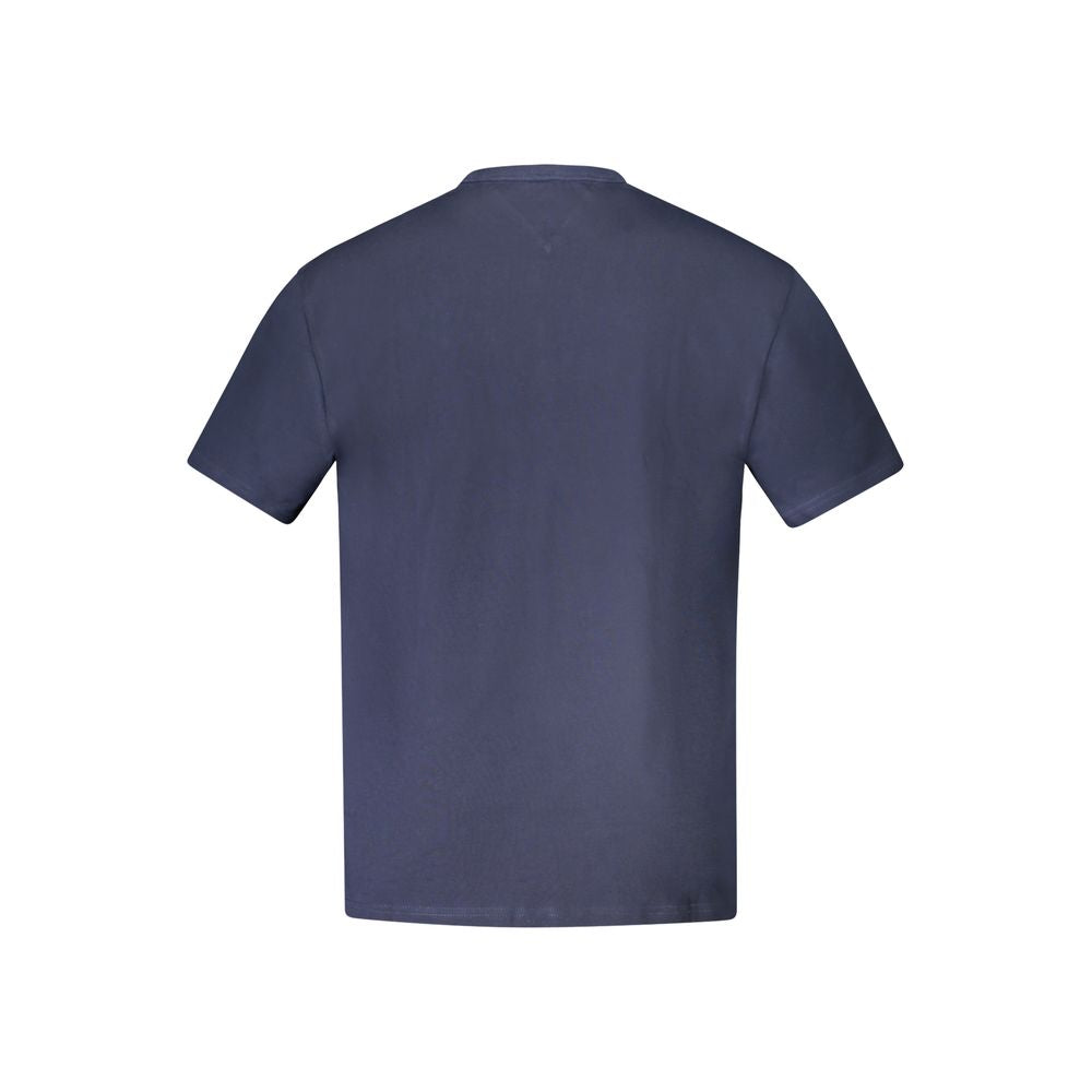 Blue Cotton Men T-Shirt