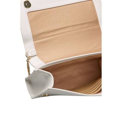 White Polyethylene Women Crossbody Bag