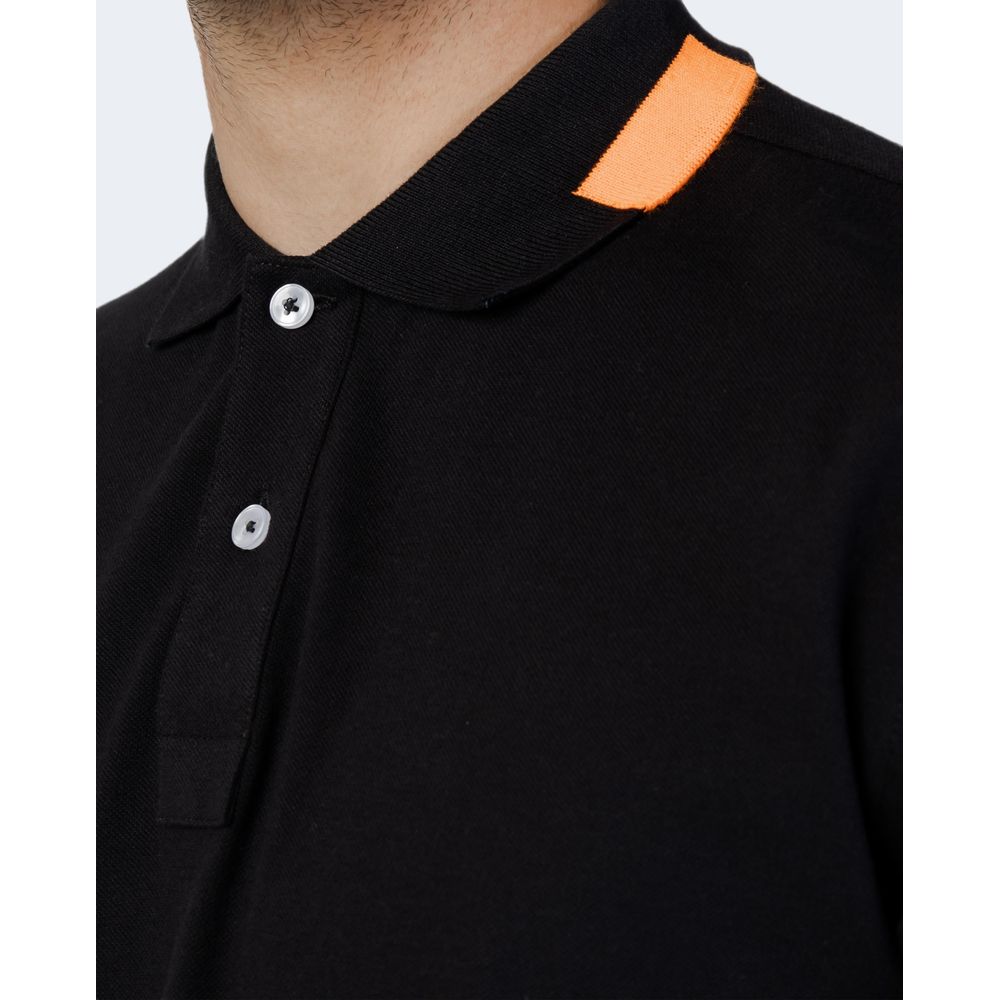 Black Cotton Polo Shirt