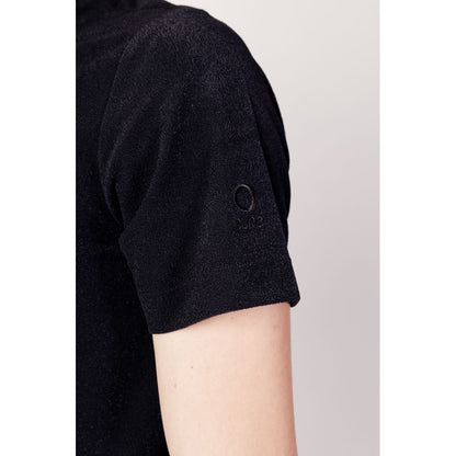 Black Polyester Polo Shirt