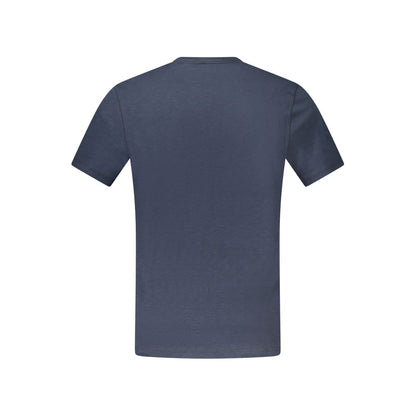 Blue Cotton Men T-Shirt