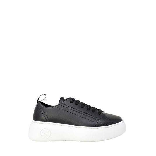 Black Synthetic Leather Sneaker