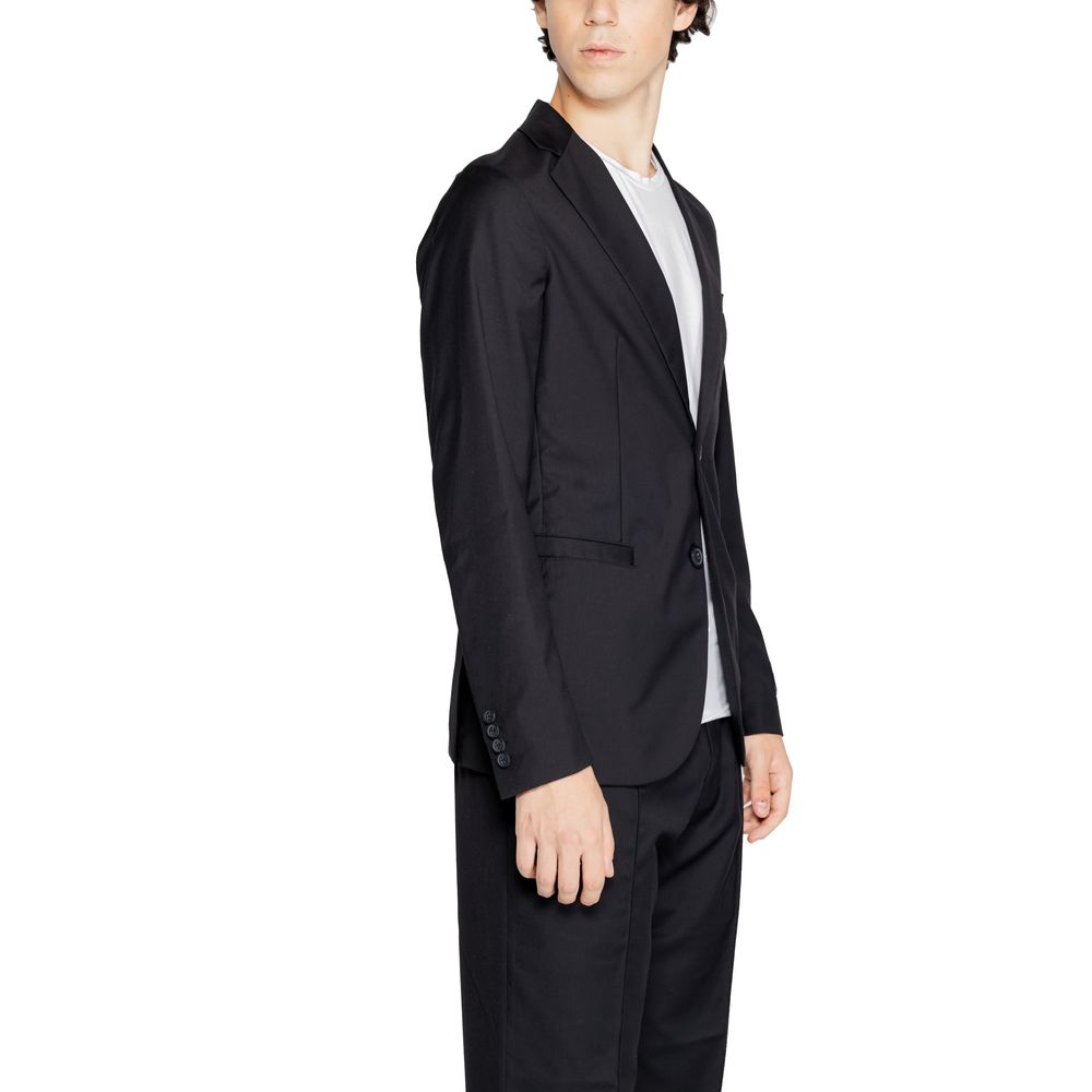 Black Polyester Blazer