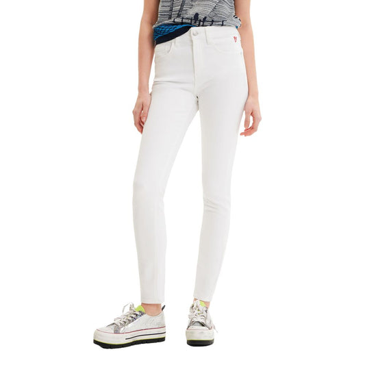 White Cotton Jeans & Pant