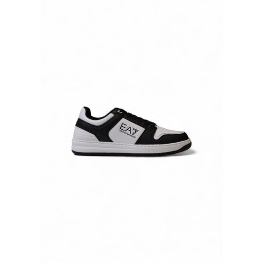 Black And White Polyester Sneaker