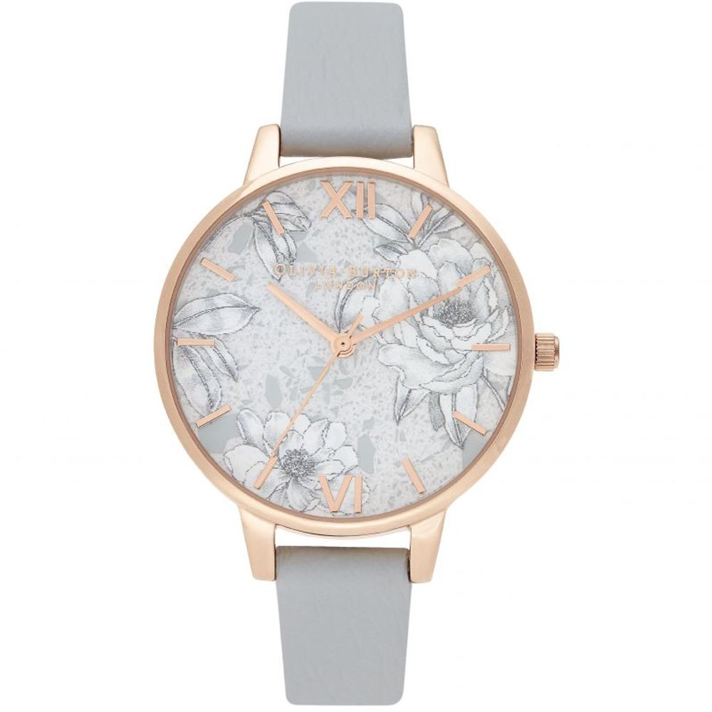 Gray Leather Leather Watch