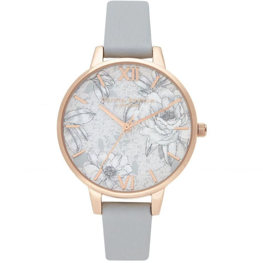 Gray Leather Leather Watch