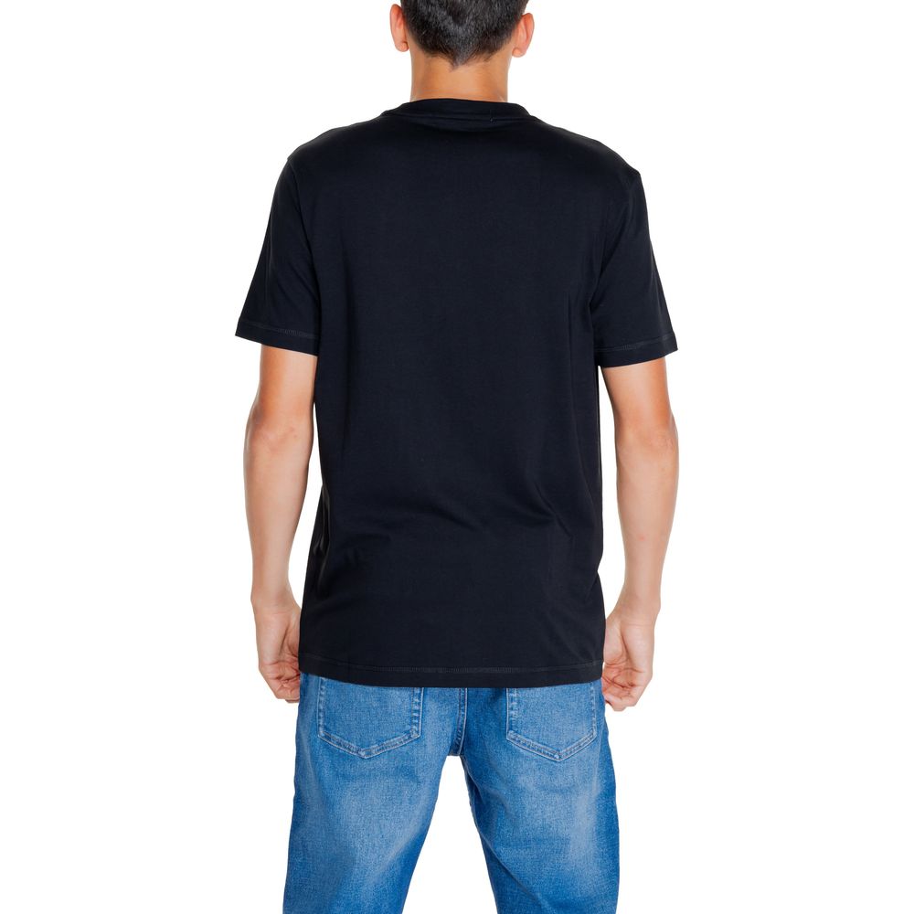 Black Cotton Rigenerato T-Shirt