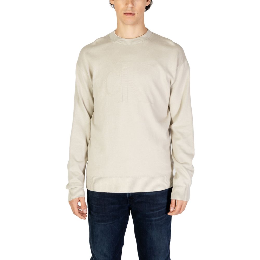 Beige Cotton Cotton Sweater