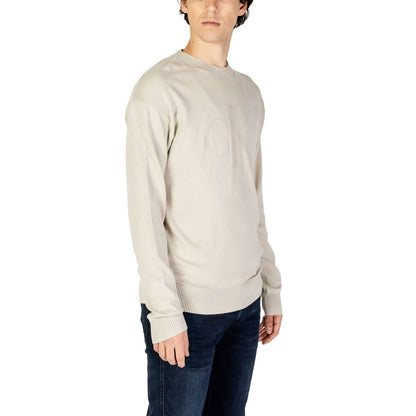 Beige Cotton Cotton Sweater