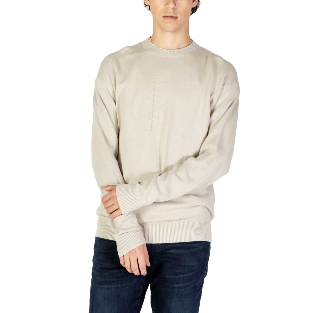 Beige Cotton Cotton Sweater