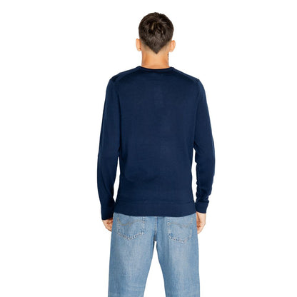 Blue Wool Wool T-Shirt