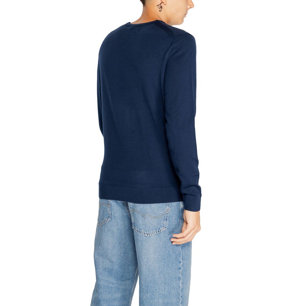 Blue Wool Wool T-Shirt