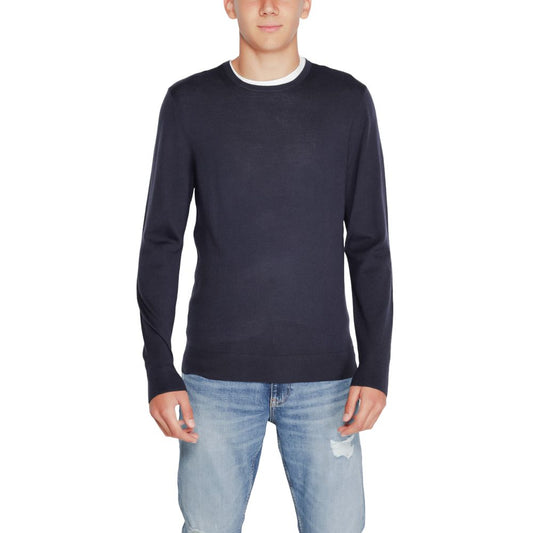 Blue Wool Wool T-Shirt