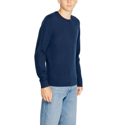 Blue Wool Wool T-Shirt