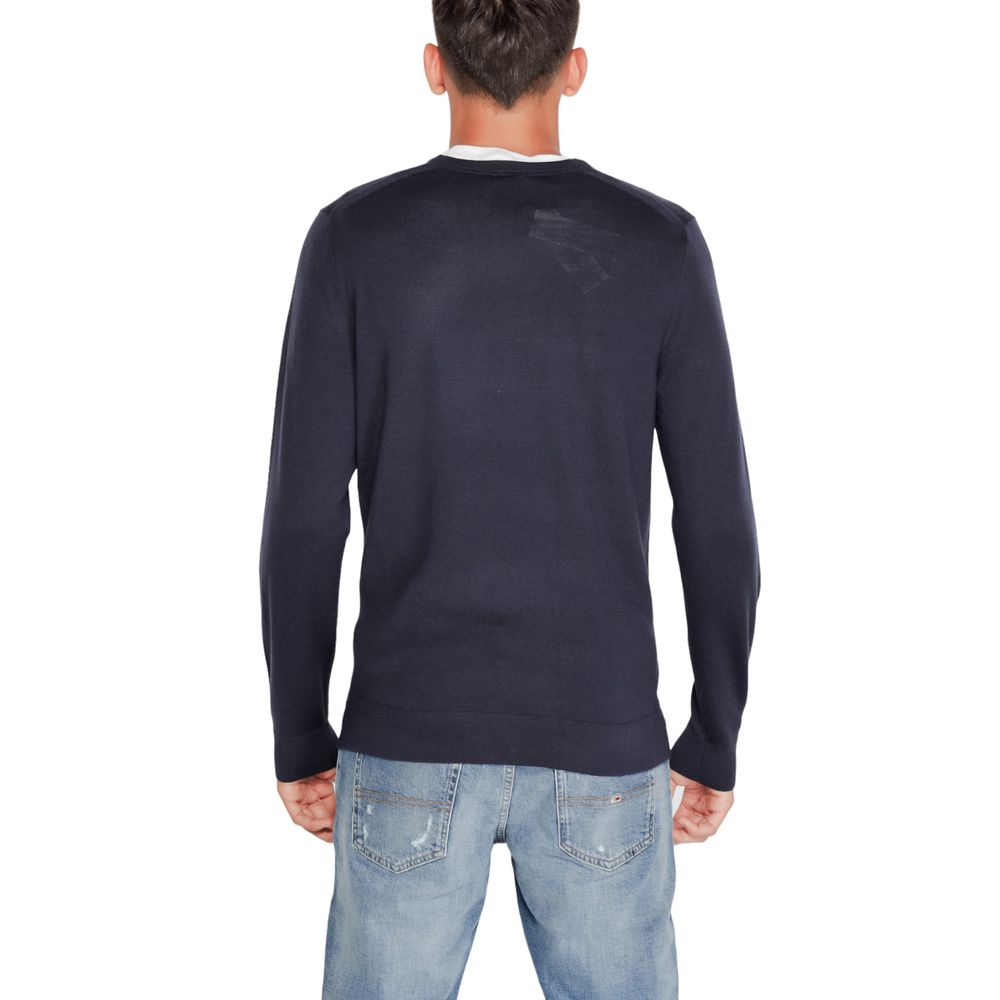 Blue Wool Wool T-Shirt