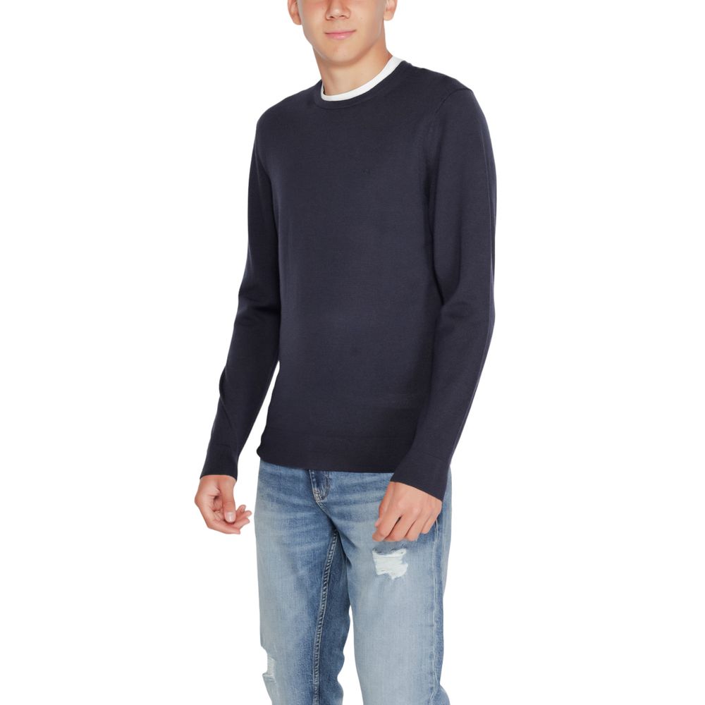 Blue Wool Wool T-Shirt