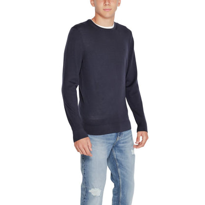 Blue Wool Wool T-Shirt