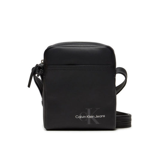 Black Polyethylene Messenger Bag