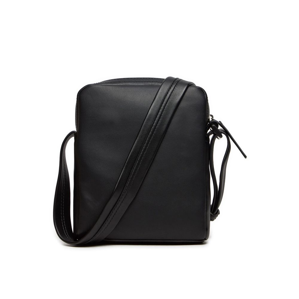 Black Polyethylene Messenger Bag