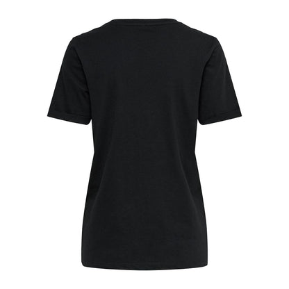 Black Cotton Tops & T-Shirt