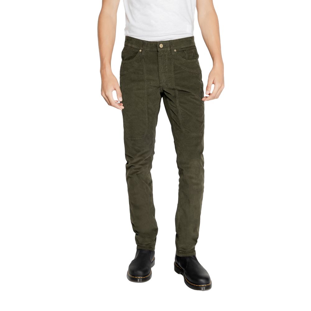 Green Cotton Jeans & Pant