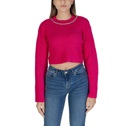 Pink Polyester Polyester Sweater