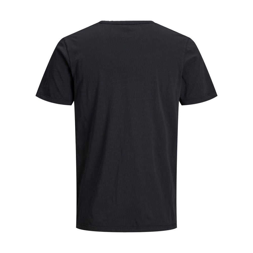 Black Cotton Cotton T-Shirt