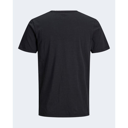 Black Cotton Cotton T-Shirt