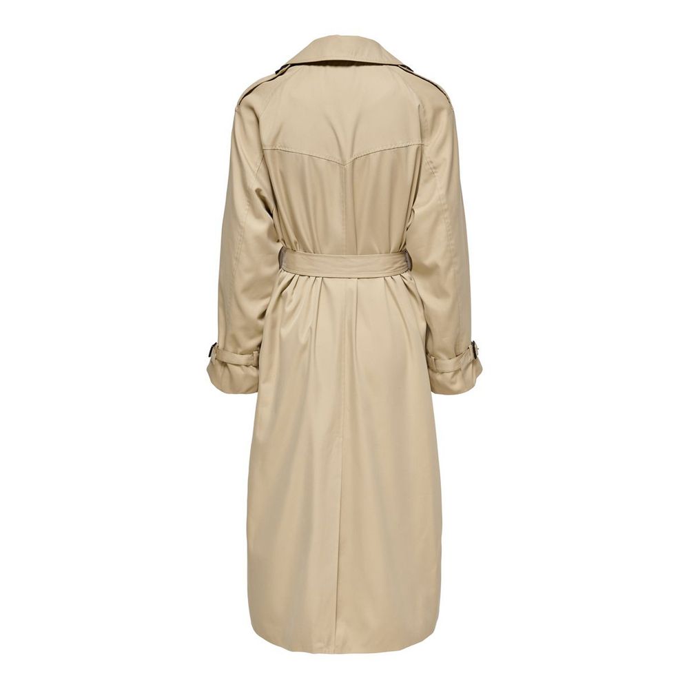 Beige Polyester Jackets & Coat