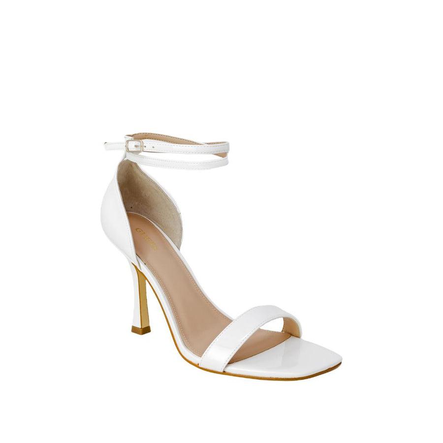 White Polyester Sandals