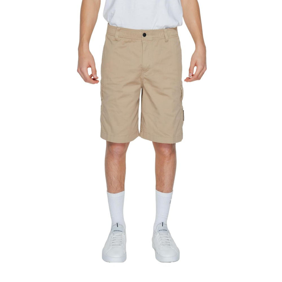 Beige Cotton Short